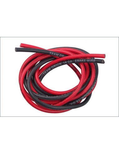 CABLE SILICONA NEGRO + ROJO 14AWG