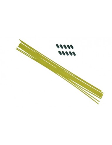 Tubo antena 30cm amarillo fluor con...