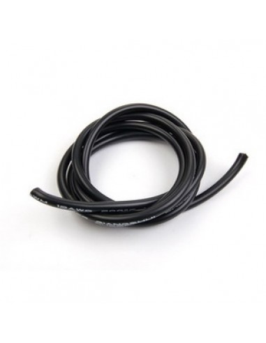 Cable silicona negro 14 AWG 1m.